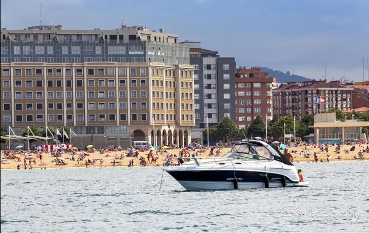 Apto. Vista Playa Poniente Gijón Exterior foto
